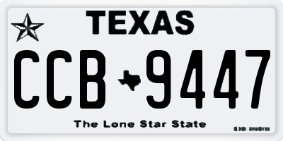 TX license plate CCB9447