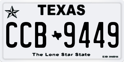 TX license plate CCB9449