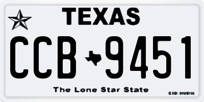 TX license plate CCB9451