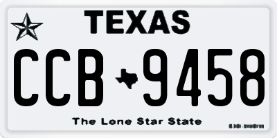 TX license plate CCB9458