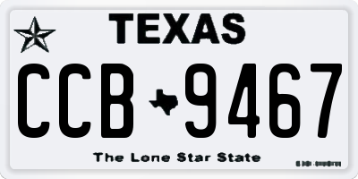 TX license plate CCB9467