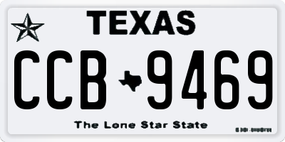 TX license plate CCB9469