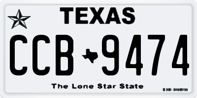 TX license plate CCB9474