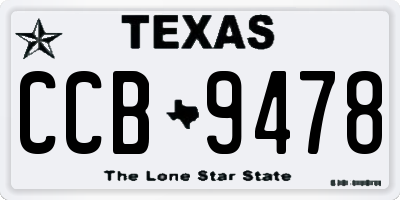 TX license plate CCB9478