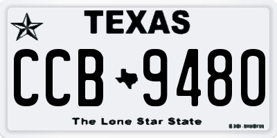 TX license plate CCB9480