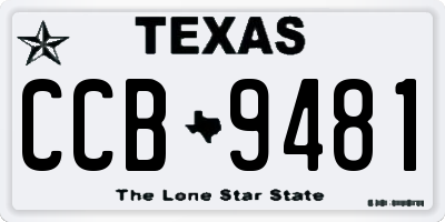 TX license plate CCB9481