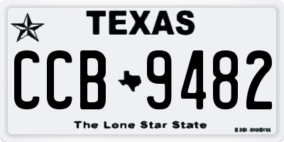 TX license plate CCB9482