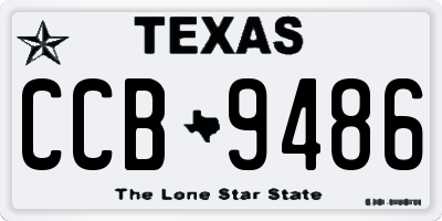 TX license plate CCB9486