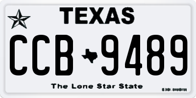TX license plate CCB9489