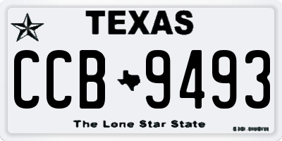 TX license plate CCB9493