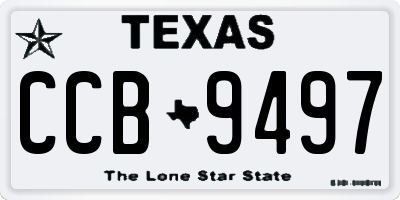 TX license plate CCB9497