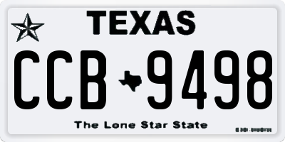 TX license plate CCB9498