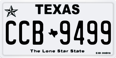 TX license plate CCB9499