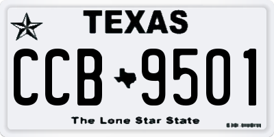 TX license plate CCB9501