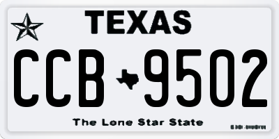 TX license plate CCB9502