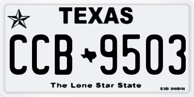 TX license plate CCB9503