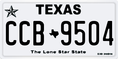 TX license plate CCB9504