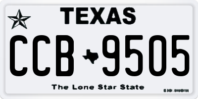 TX license plate CCB9505