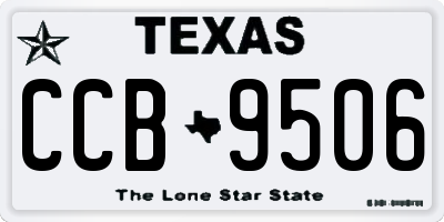 TX license plate CCB9506