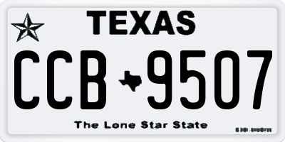 TX license plate CCB9507