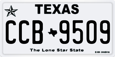 TX license plate CCB9509