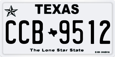 TX license plate CCB9512