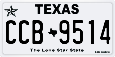 TX license plate CCB9514