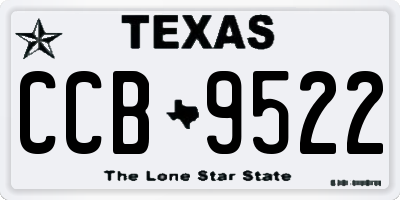 TX license plate CCB9522
