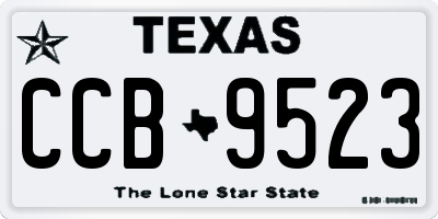 TX license plate CCB9523