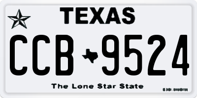 TX license plate CCB9524