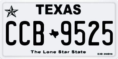 TX license plate CCB9525