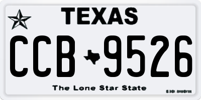 TX license plate CCB9526