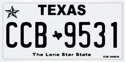TX license plate CCB9531