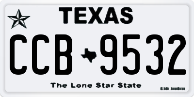 TX license plate CCB9532