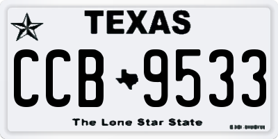 TX license plate CCB9533