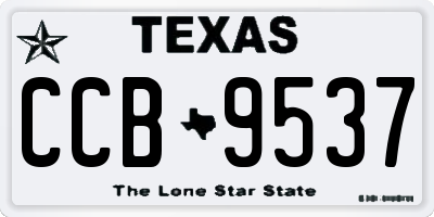 TX license plate CCB9537