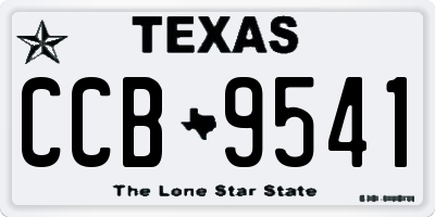 TX license plate CCB9541