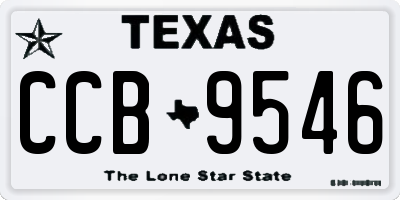TX license plate CCB9546