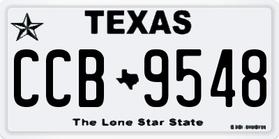 TX license plate CCB9548