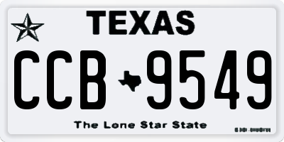 TX license plate CCB9549
