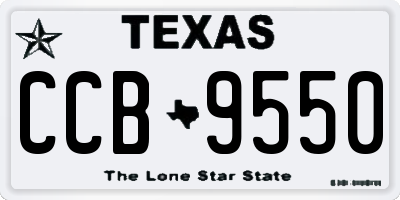 TX license plate CCB9550