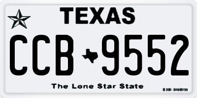 TX license plate CCB9552