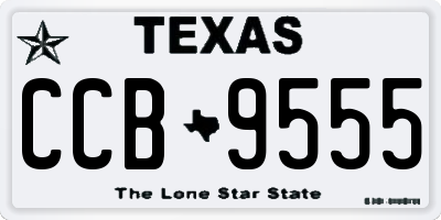 TX license plate CCB9555