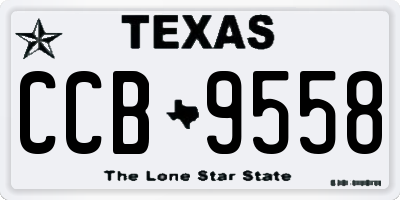 TX license plate CCB9558