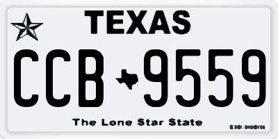 TX license plate CCB9559