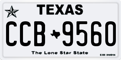 TX license plate CCB9560