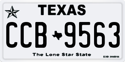 TX license plate CCB9563