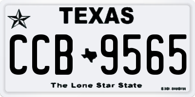 TX license plate CCB9565
