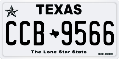 TX license plate CCB9566
