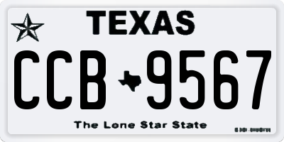 TX license plate CCB9567